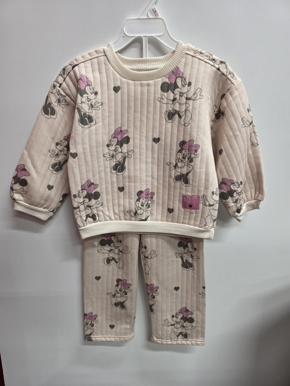 Kids Quilted Minnie Mouse Set - Pink